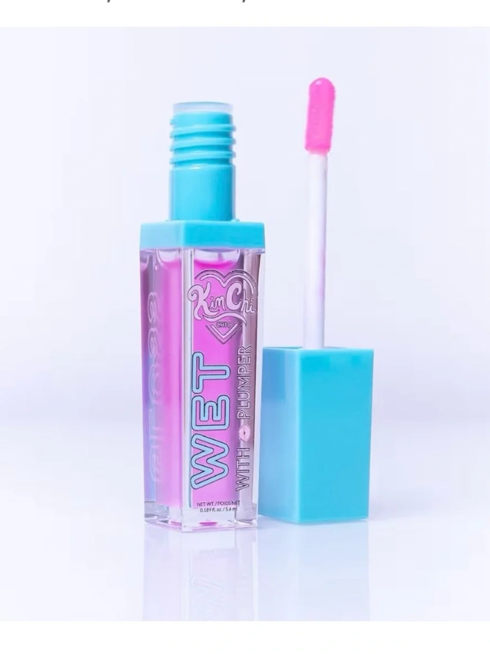 KimChi Chic Beauty Wet Gloss with Plumper “Miami”~ (translucent hot pink)